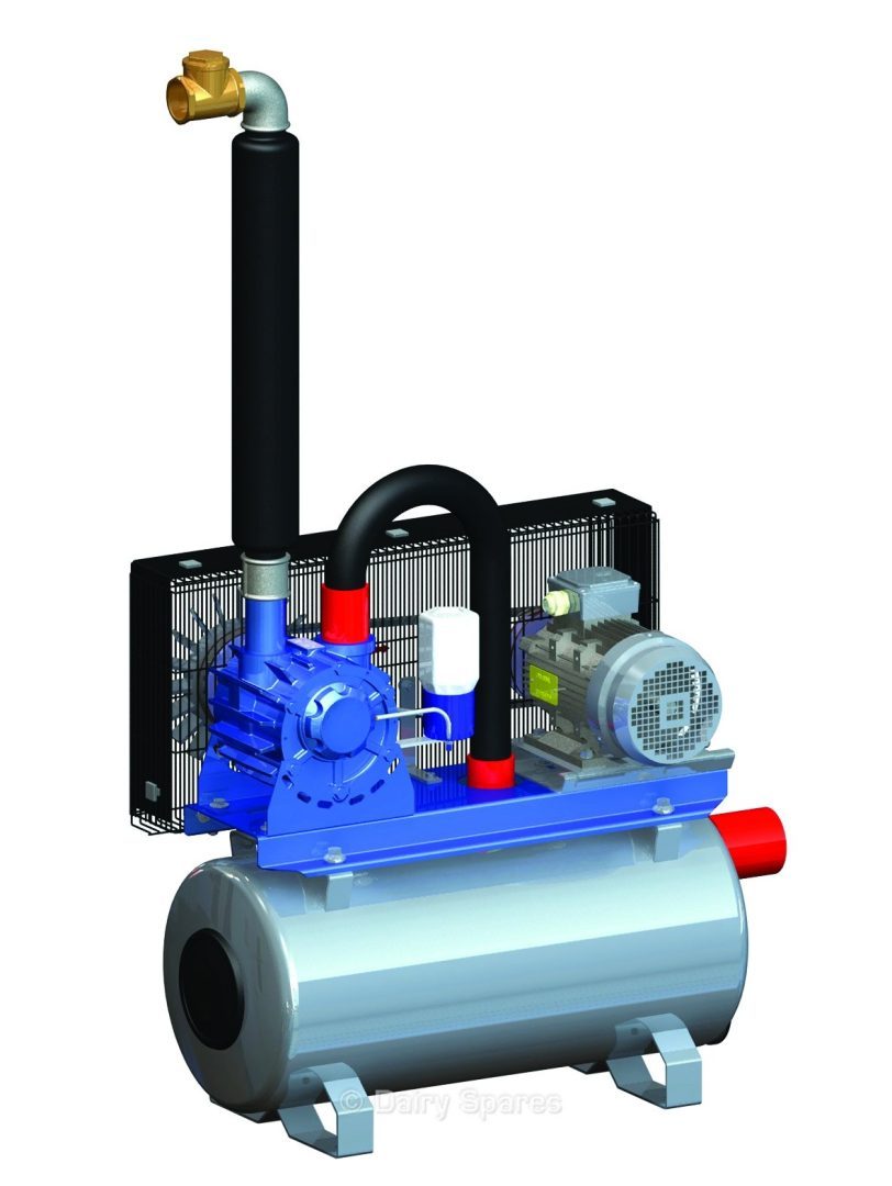 GPV VACUUM PUMP KITS TANK MOUNTED C/W PULLEY BELT GUARD; SILENCER