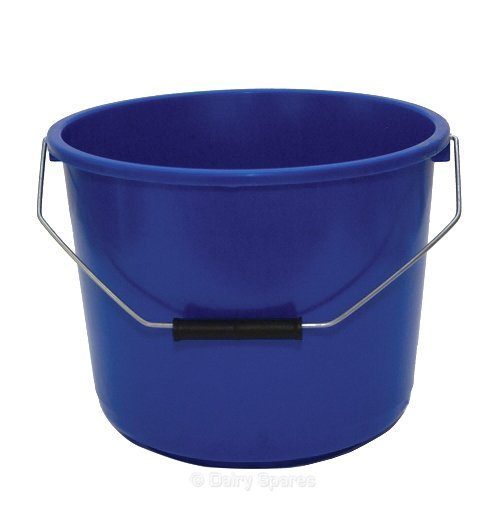 Dumpy Wide Top Bucket Tough Blue 10ltr BU08 Dairy Spares